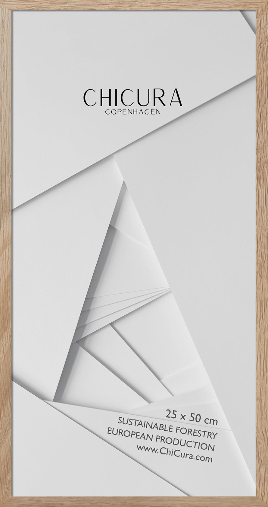 ChiCura Living, Art & Frames Træramme - 25x50cm - Egetræ - Glas Frames / Wood Solid Oak