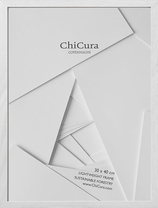 ChiCura Living, Art & Frames Træramme - 30x40cm - Hvid - Akrylglas Frames / Wood Solid White