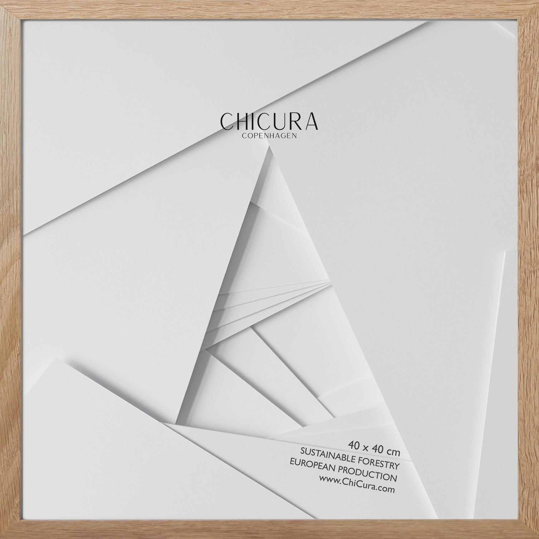 ChiCura Living, Art & Frames Træramme - 40x40cm - Egetræ - Akrylglas Frames / Wood Solid Oak