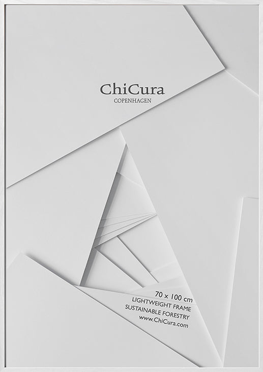 ChiCura Living, Art & Frames Træramme - 70x100cm - Hvid - Glas - KUN V. AFHENTNING Frames / Wood Solid White