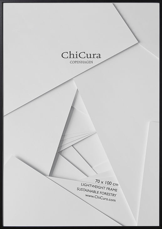 ChiCura Living, Art & Frames Træramme - 70x100cm - Sort - Anti-reflektiv Akrylglas Frames / Wood Solid Black