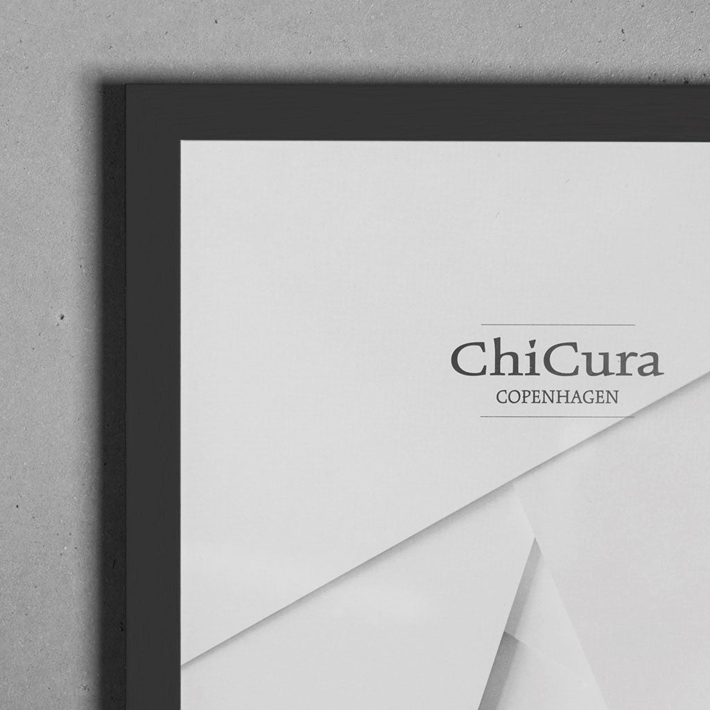ChiCura Living, Art & Frames Træramme - A0 - Sort - Anti-Reflektiv Akrylglas Frames / Wood Solid Black