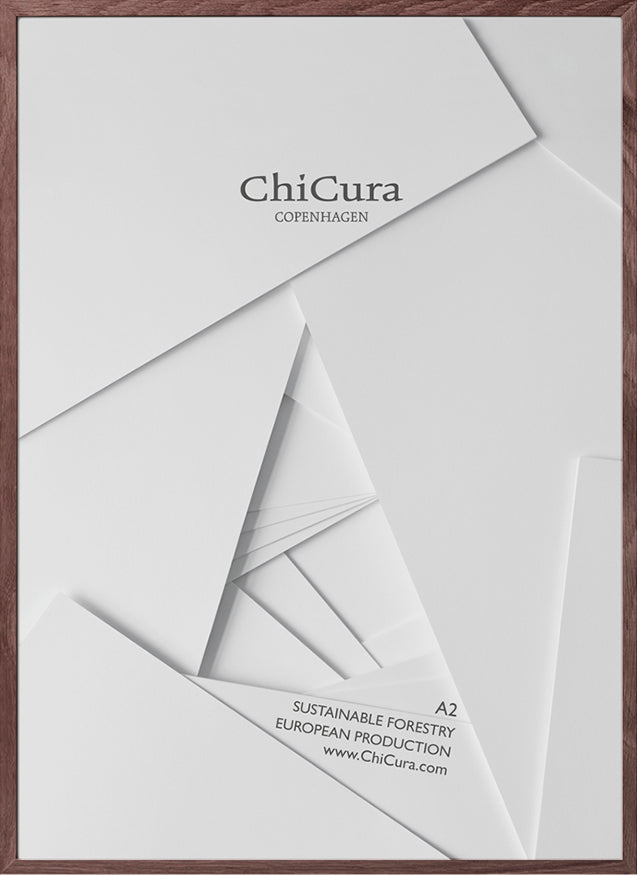ChiCura Living, Art & Frames Træramme - A2 - Brun Egetræ - Glas Frames / Wood Solid Brown