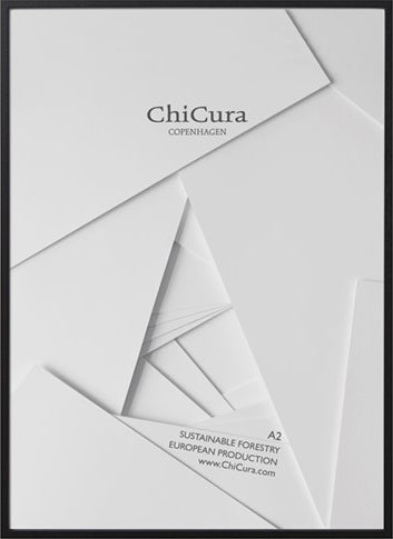 ChiCura Living, Art & Frames Træramme - A2 - Sort - Glas Frames / Wood Solid Black