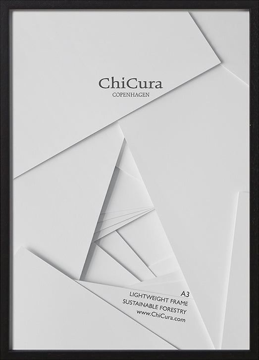 ChiCura Living, Art & Frames Træramme - A3 - Sort - Glas Frames / Wood Solid Black