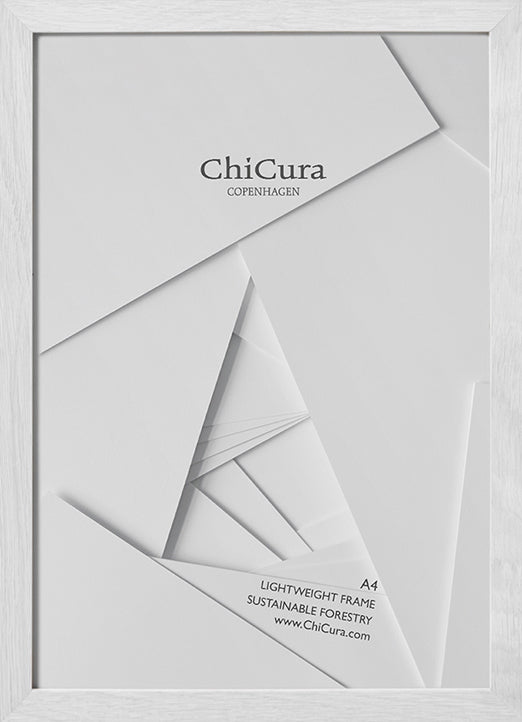 ChiCura Living, Art & Frames Træramme - A4 - Hvid - Akrylglas Frames / Wood Solid White