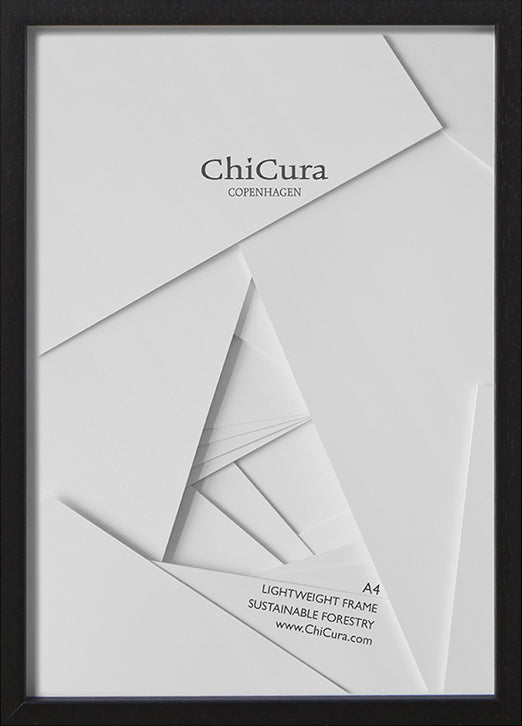 ChiCura Living, Art & Frames Træramme - A4 - Sort - Akrylglas Frames / Wood Solid Black