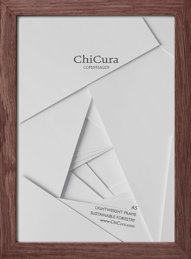 ChiCura Living, Art & Frames Træramme - A5 - Brun Egetræ - Anti-reflektiv Akrylglas Frames / Wood Solid Brown