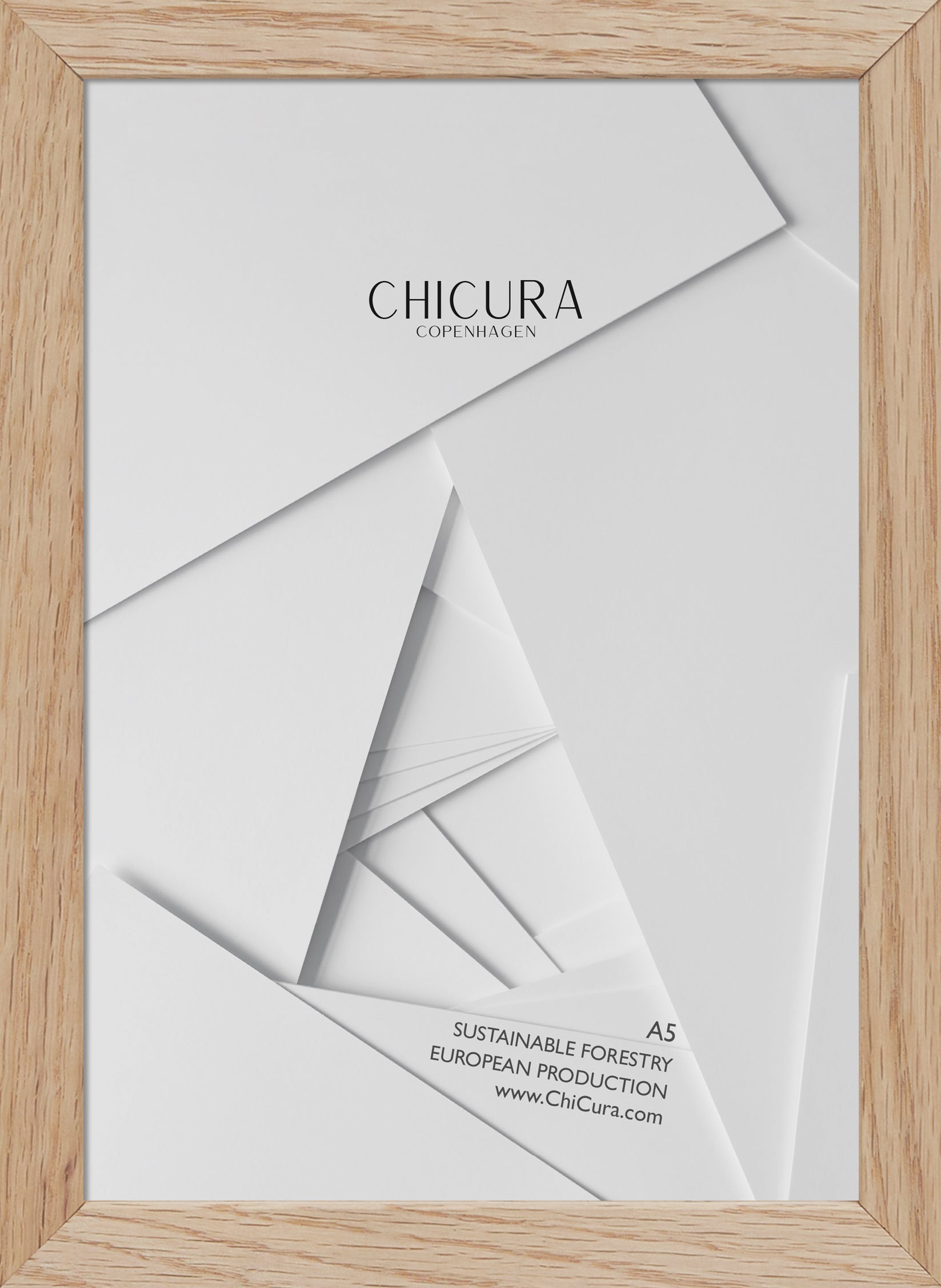 ChiCura Living, Art & Frames Træramme - A5 - Egetræ - Akrylglas Frames / Wood Solid Oak