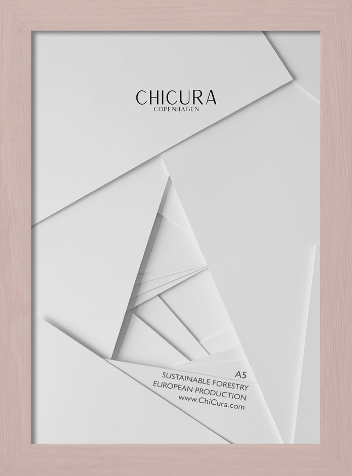 ChiCura Living, Art & Frames Træramme - A5 - Rosa - Akrylglas Frames / Wood Solid Rose