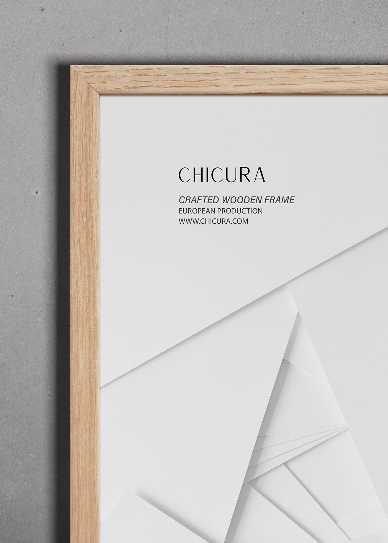 ChiCura Living, Art & Frames Træramme E - 70x100cm - Egetræ - Glas Frames / Wood E-Series Oak
