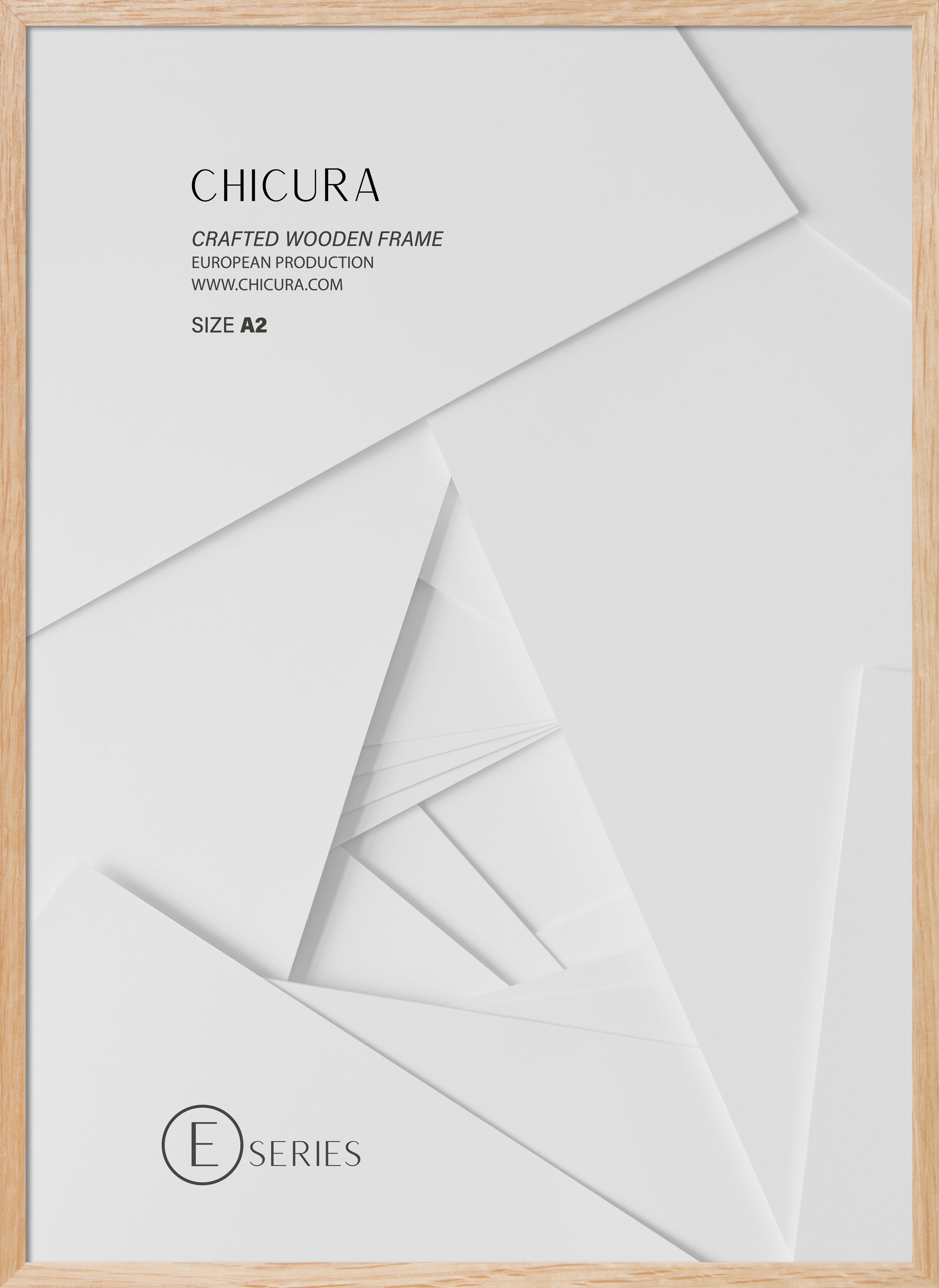 ChiCura Living, Art & Frames Træramme E - A2 - Egetræ - Akrylglas Frames / Wood E-Series Oak