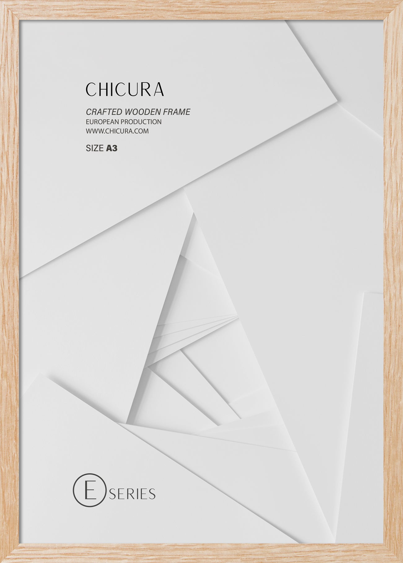 ChiCura Living, Art & Frames Træramme E - A3 - Egetræ - Akrylglas Frames / Wood E-Series Oak
