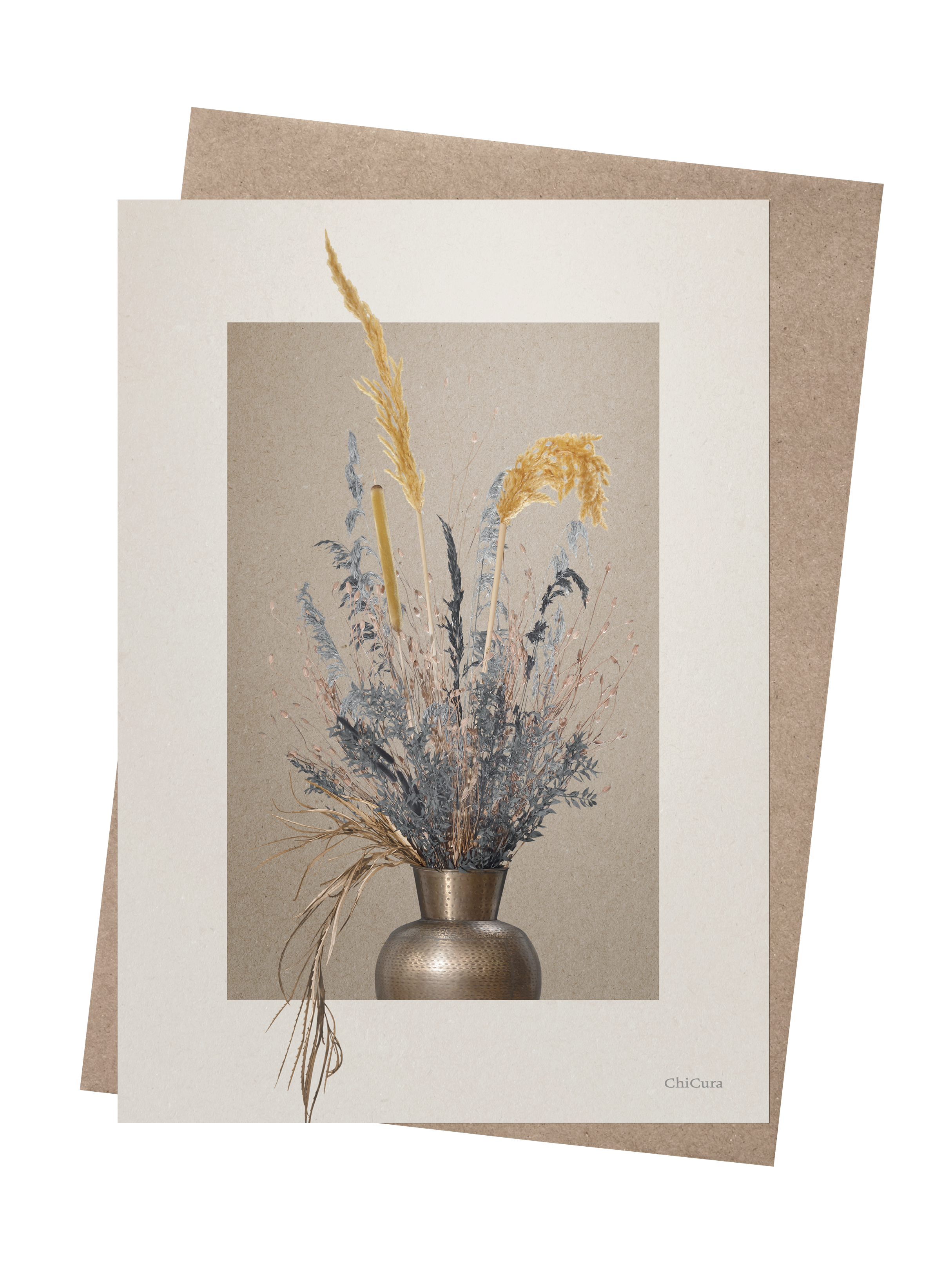 ChiCura Living, Art & Frames Vintage Flower Deco CC3 - A5 Art Cards Multiple Color