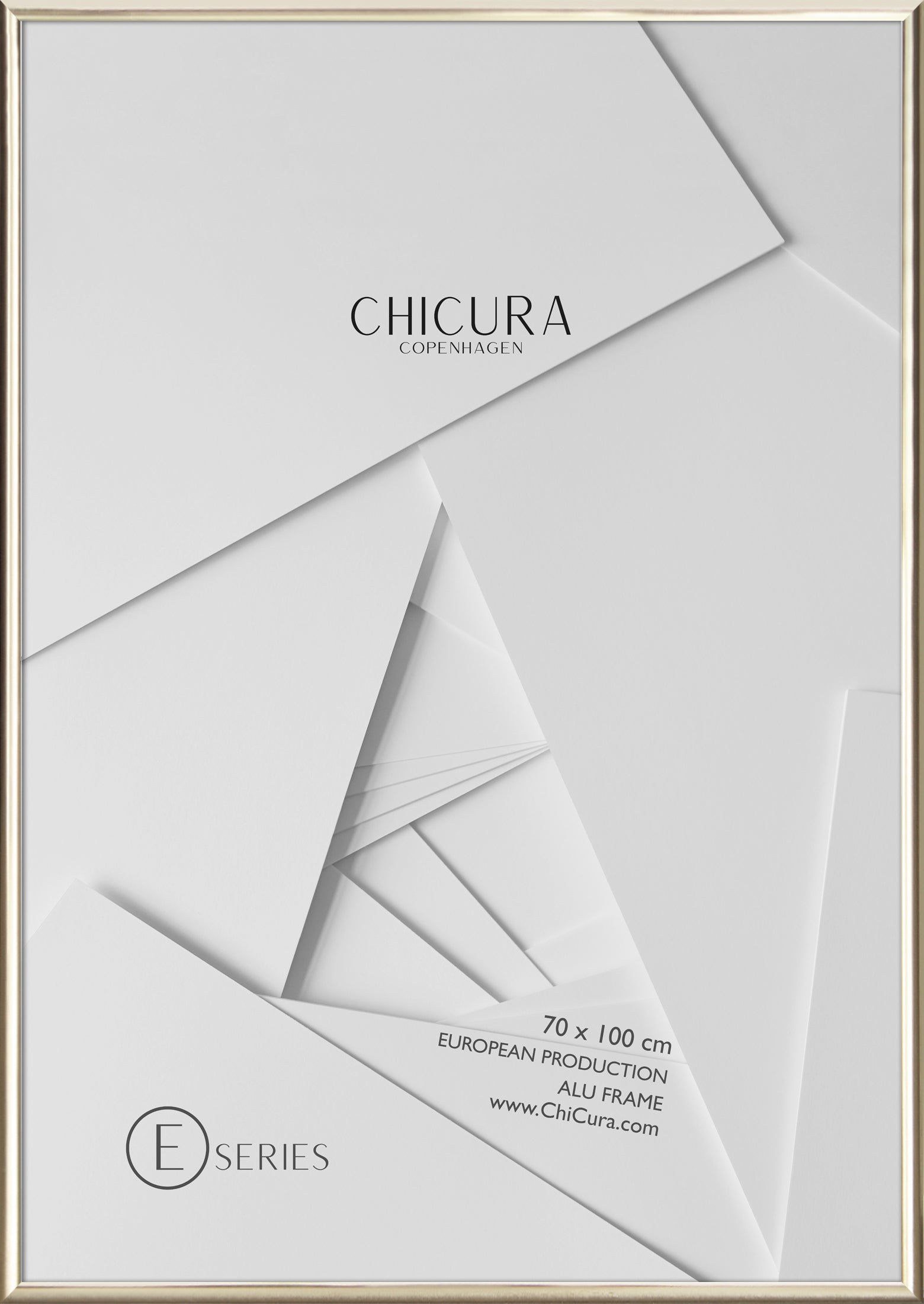 ChiCura Living, Art & Frames Alu Ramme E - 70x100cm - Guld - Glas - KUN V. AFHENTNING Frames / Alu Golden