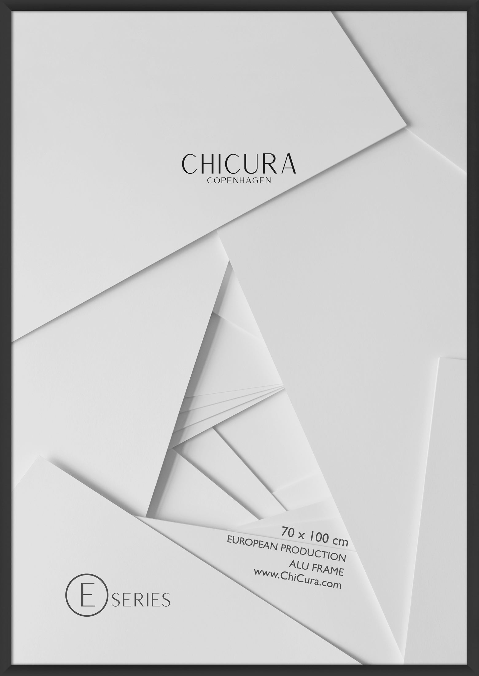 ChiCura Living, Art & Frames Alu Ramme E - 70x100cm - Sort - Akrylglas Frames / Alu E-Series Black