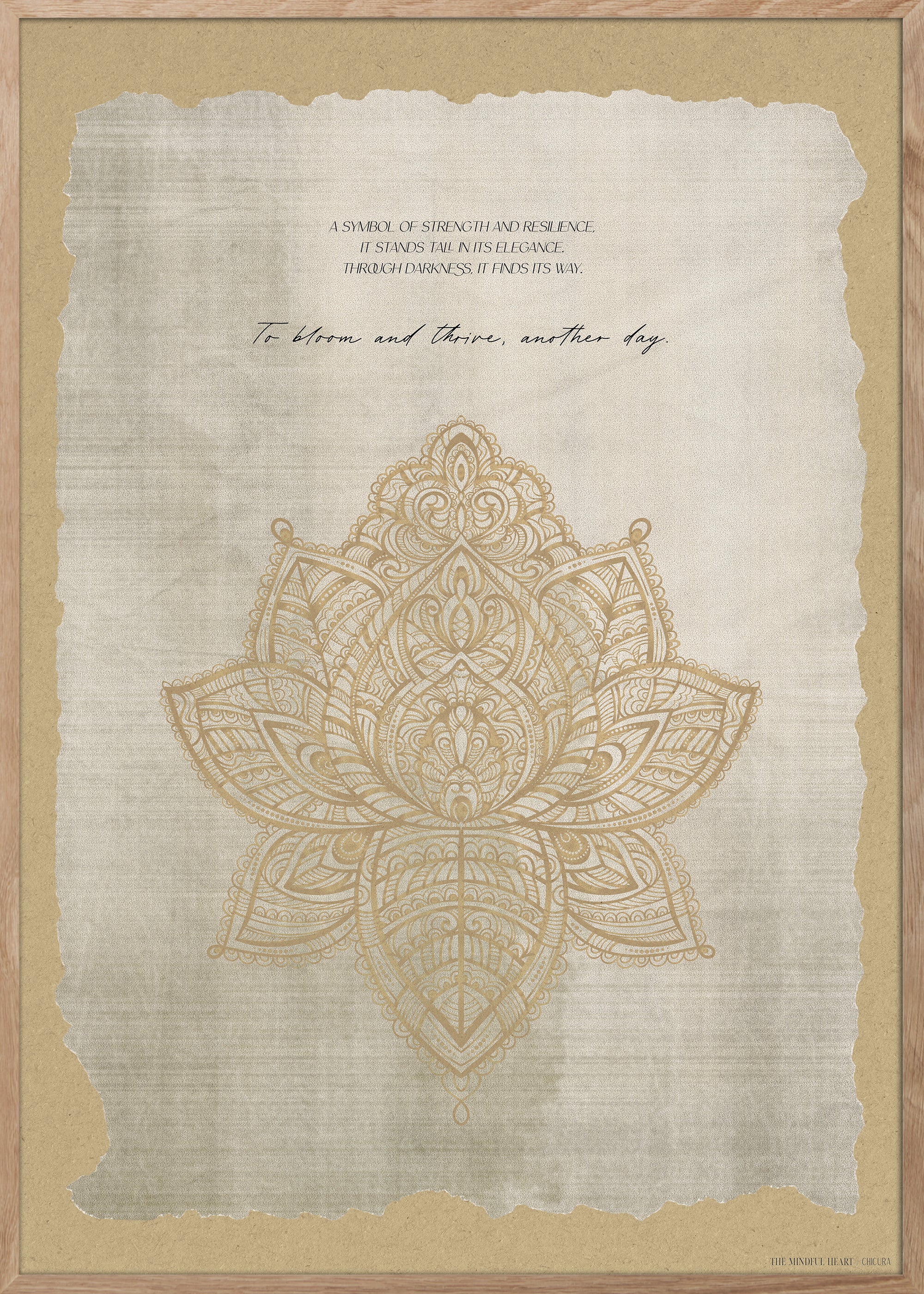 ChiCura Posters Bloom And Thrive Posters / The Mindful Heart 1. English Poster Quotes