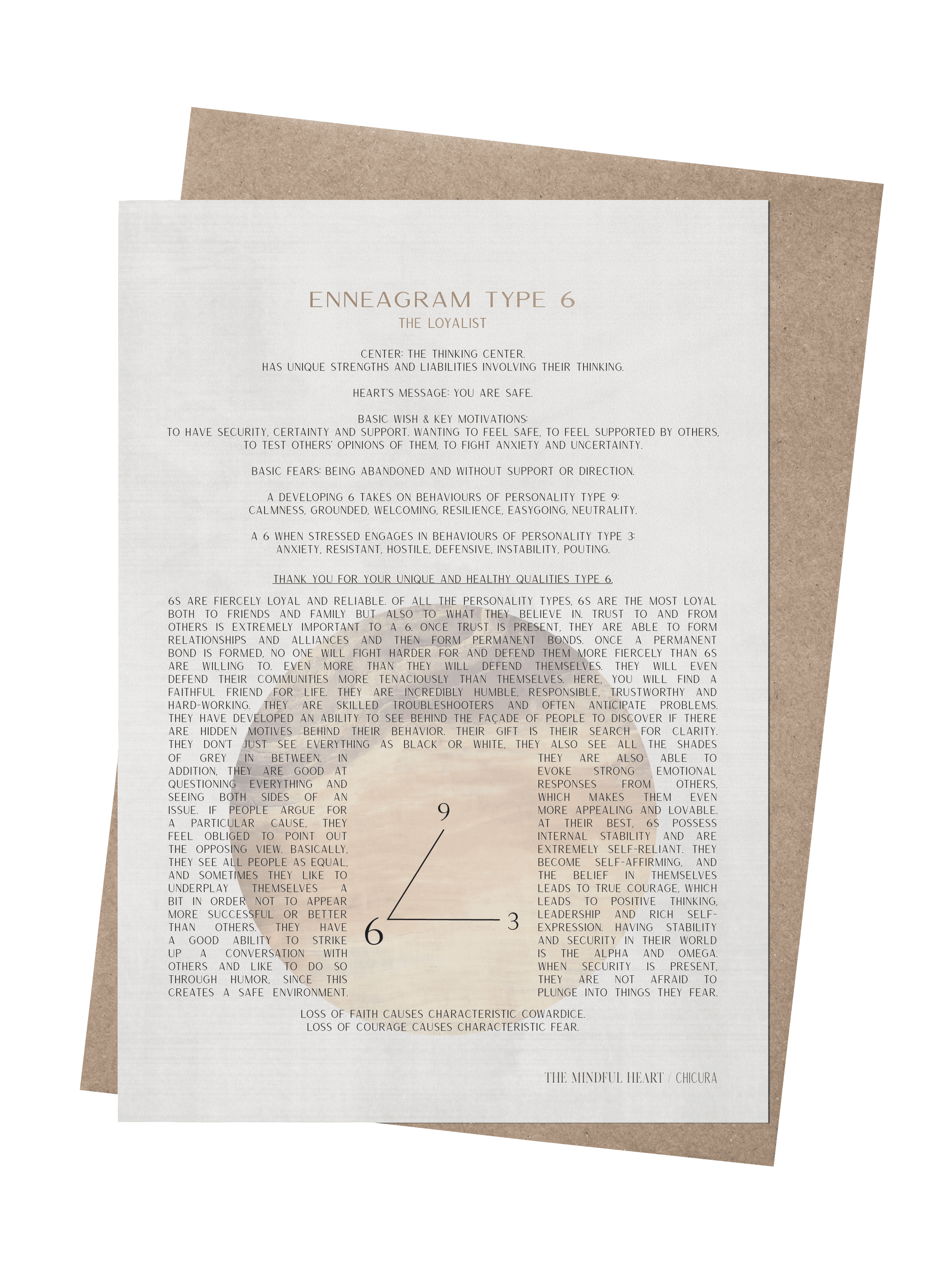 ChiCura Living, Art & Frames ENNEAGRAM TYPE 6 Posters / Enneagram 1. English Poster Quotes