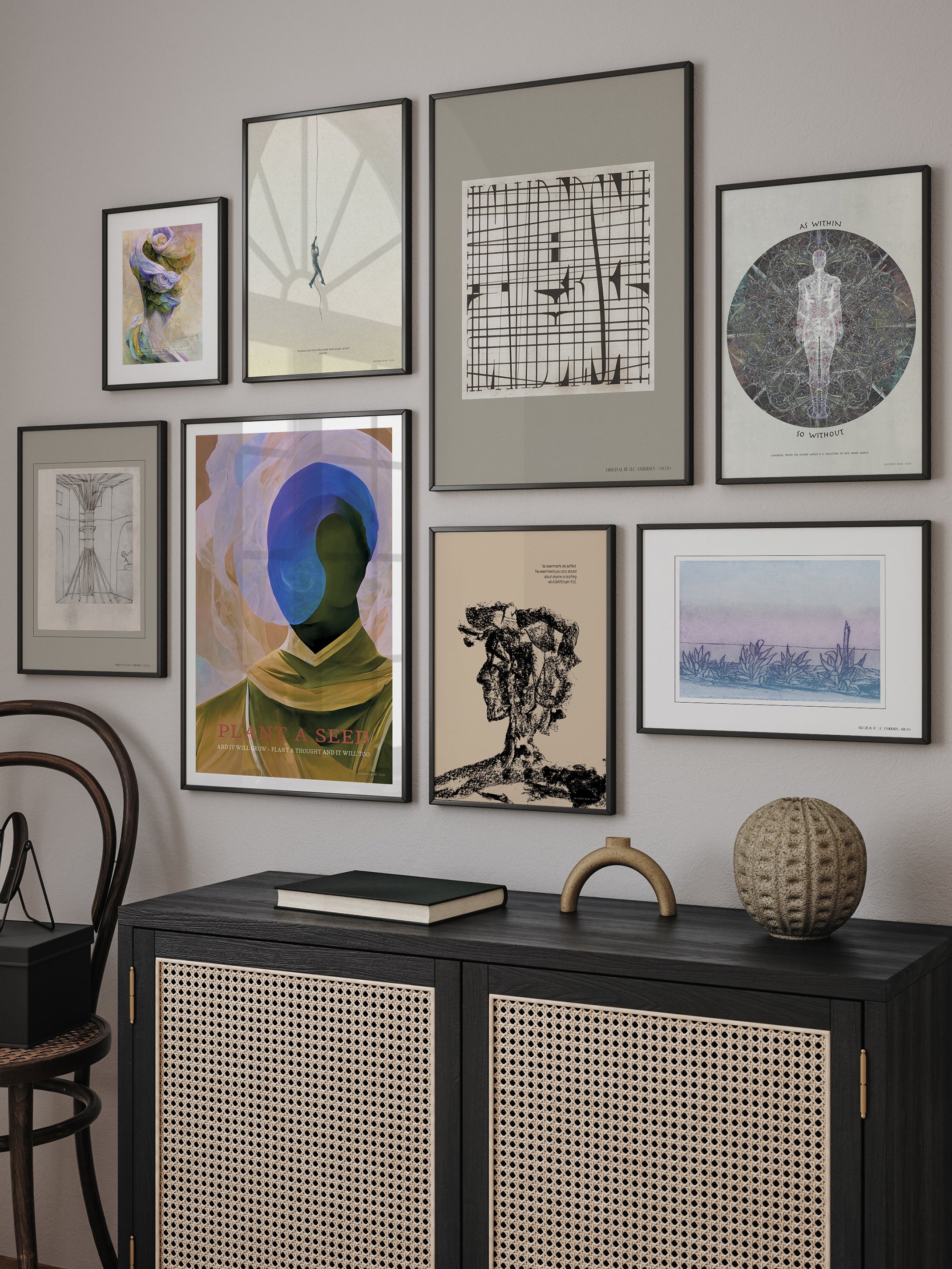 ChiCura Living, Art & Frames H.C. Andersen - Cacti At Mola Di Gaeta Art Cards Multiple Color
