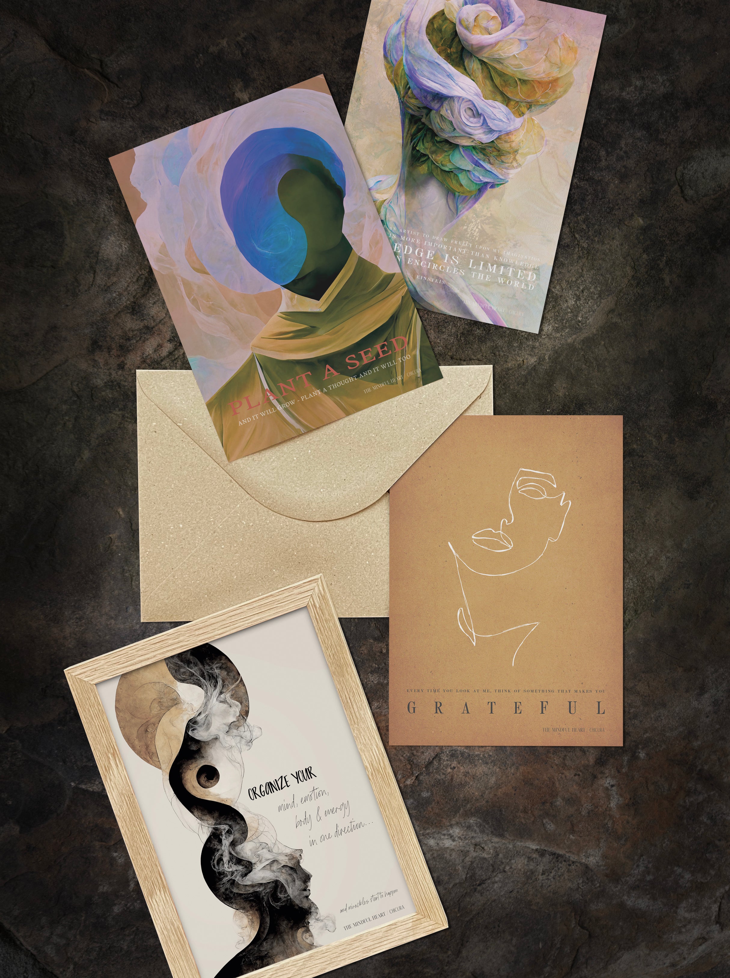 ChiCura Living, Art & Frames Imagination CC1 Art Cards 1. English Poster Quotes