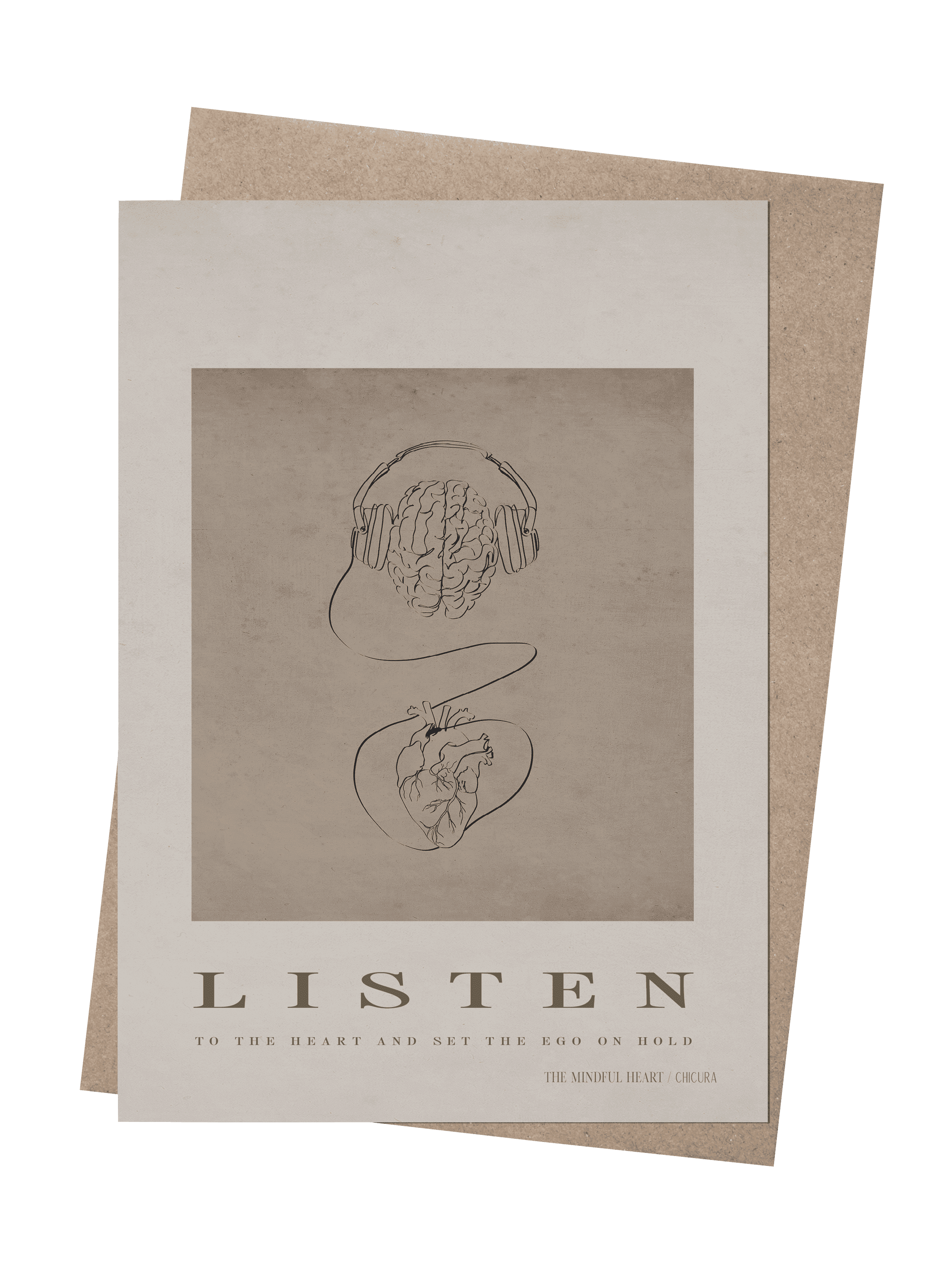 ChiCura Living, Art & Frames Listen Art Cards 1. English Poster Quotes