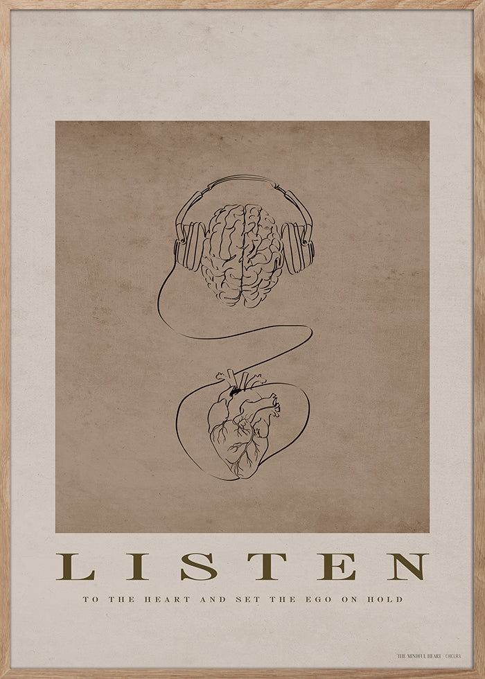 ChiCura Posters Listen Posters / The Mindful Heart 1. English Poster Quotes