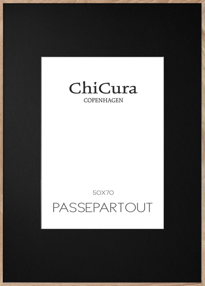 ChiCura Living, Art & Frames Passepartout Sort - A5 (Billede: A6) Passepartout Black
