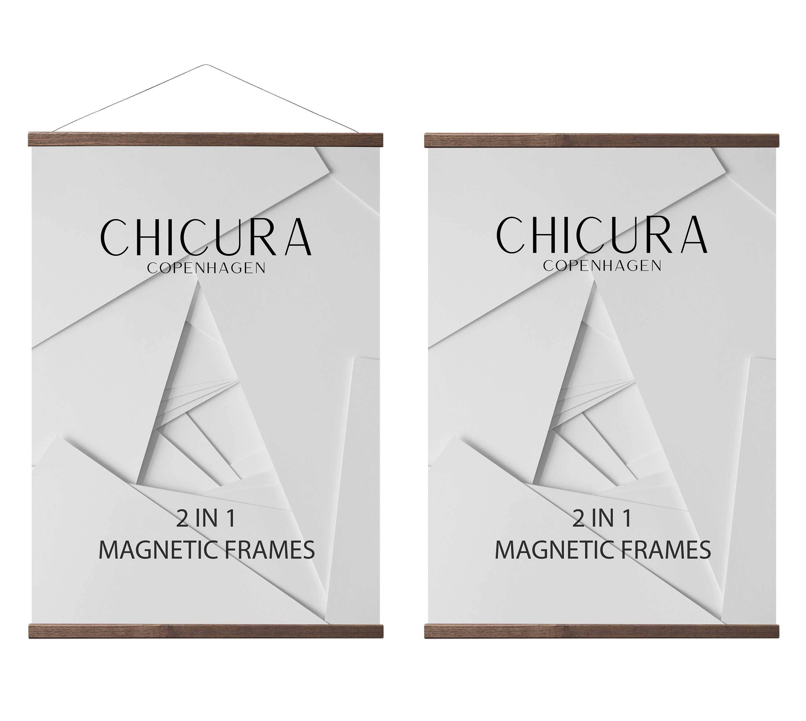 2 in 1 Magnetic Frame - 71 cm - Brown - ChiCura Copenhagen DK -