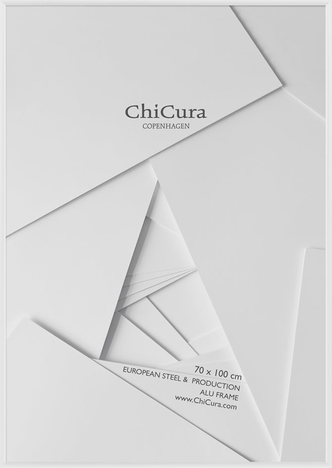 Alu Frame 70x100cm - Hvid - Glas - KUN V. AFHENTNING - ChiCura Copenhagen DK -