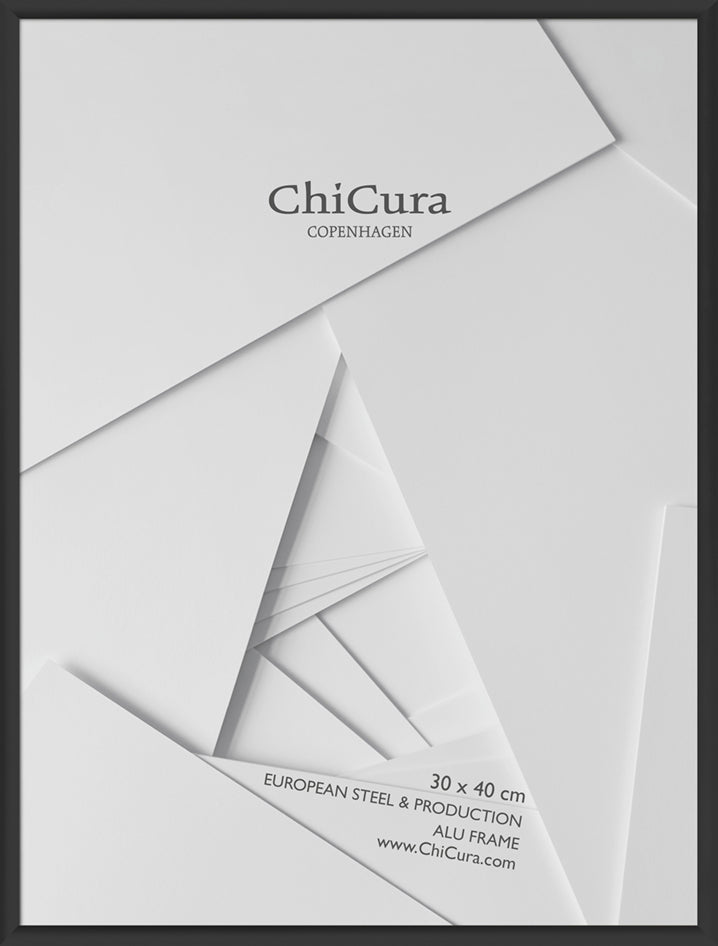 ChiCura Living, Art & Frames Alu Ramme 30x40cm - Sort - Anti-reflektiv Glas Frames / Alu Black