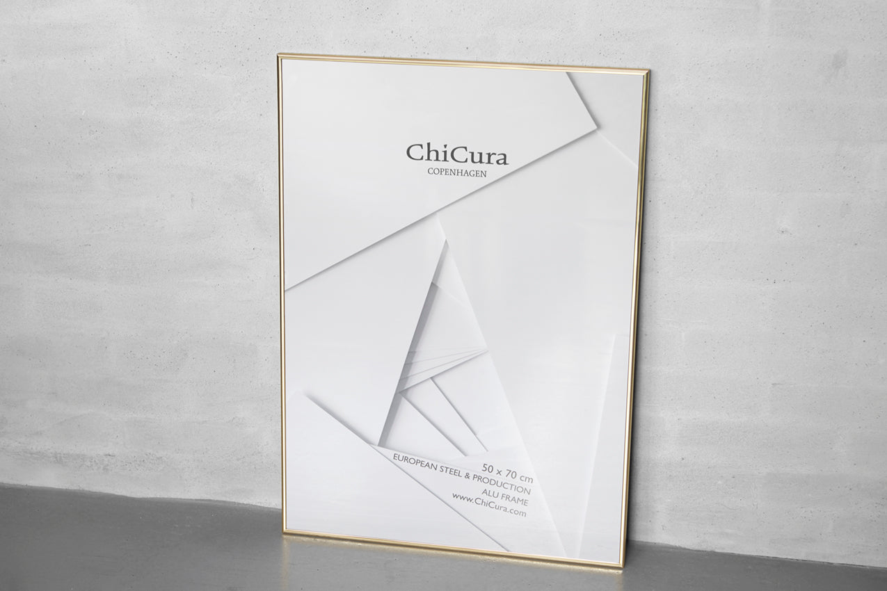 ChiCura Living, Art & Frames Alu Ramme A2 - Guld - Glas Frames / Alu Golden