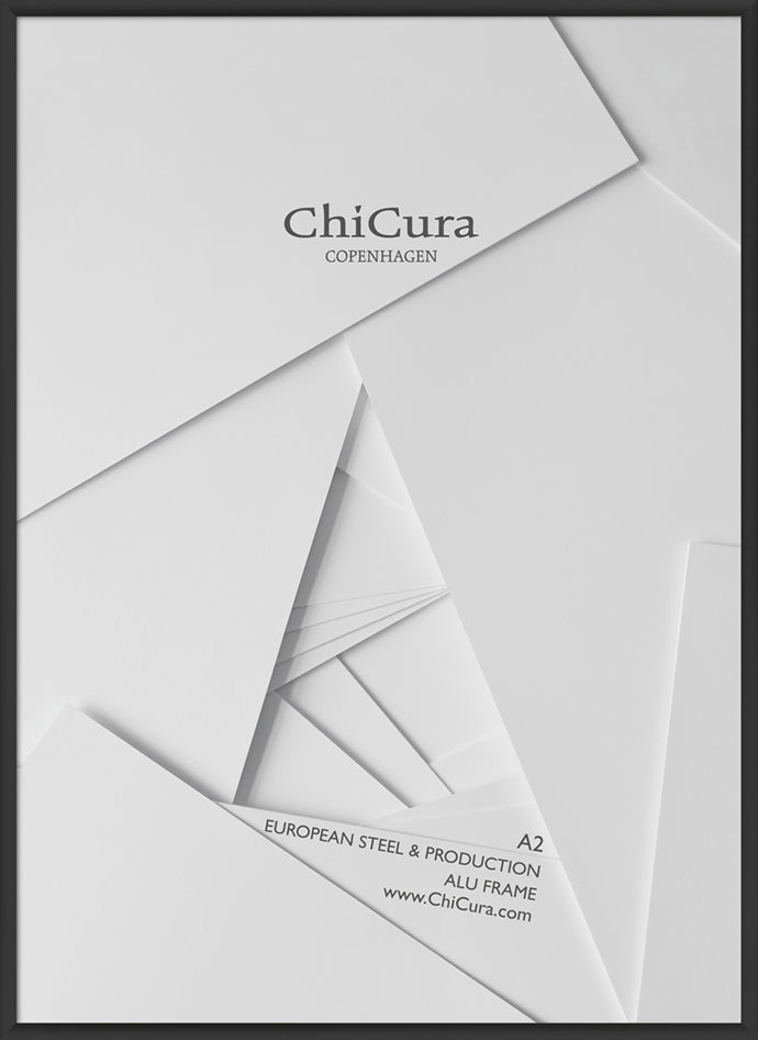 ChiCura Living, Art & Frames Alu Ramme A2 - Sort - Glas Frames / Alu Black