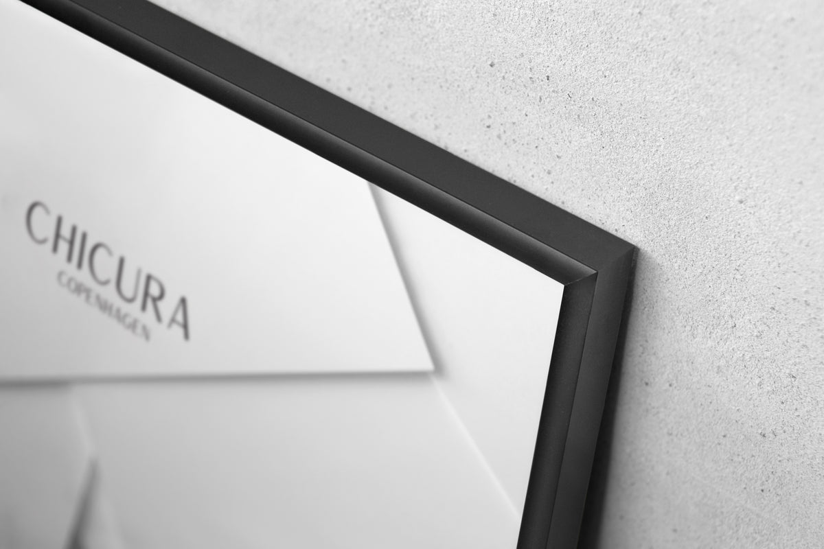 ChiCura Living, Art & Frames Alu Ramme E - 100x140cm - Sort - Anti-Reflektiv Akrylglas Frames / Alu E-Series