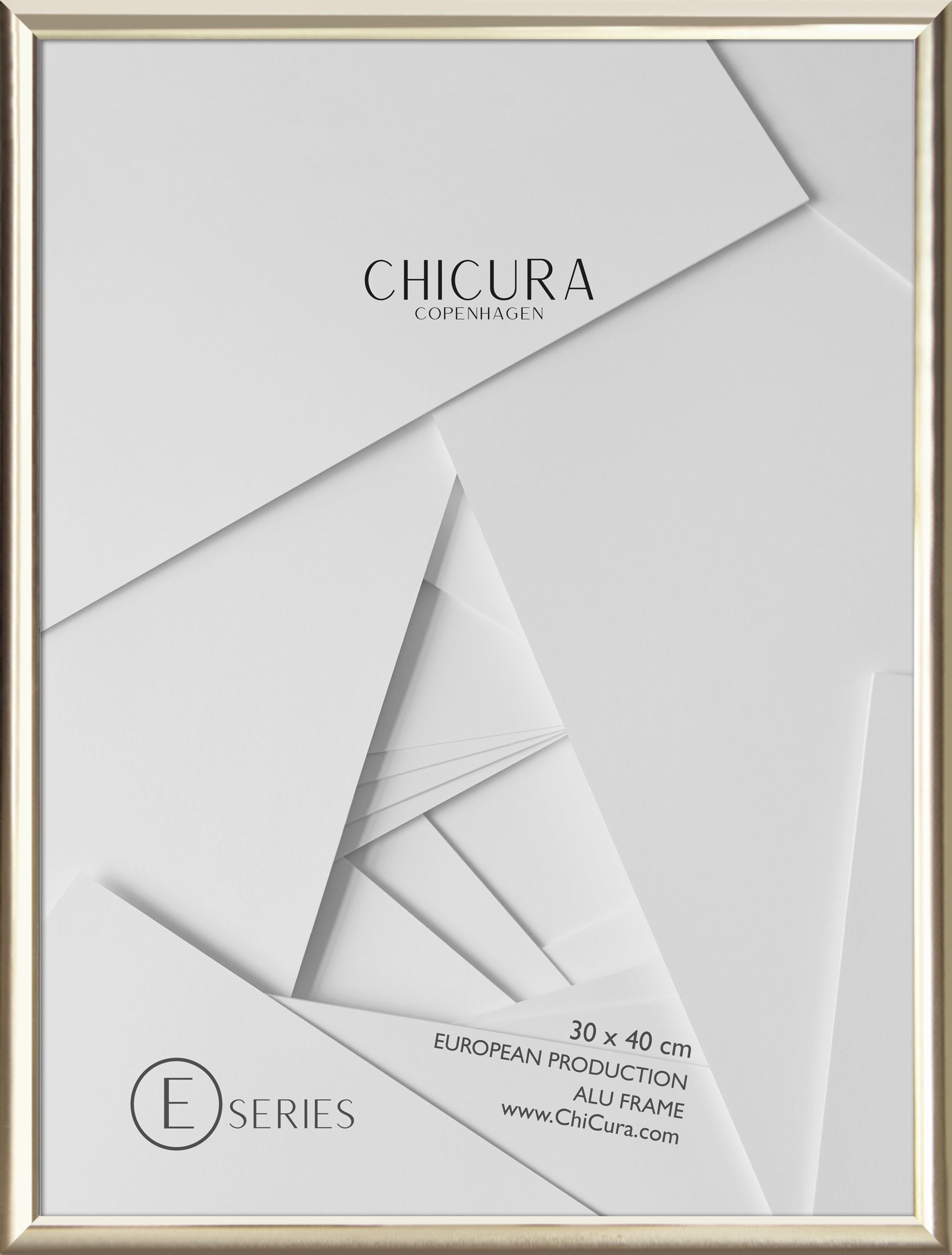 ChiCura Living, Art & Frames Alu Ramme E - 30x40cm - Guld - Akrylglas Frames / Alu Golden