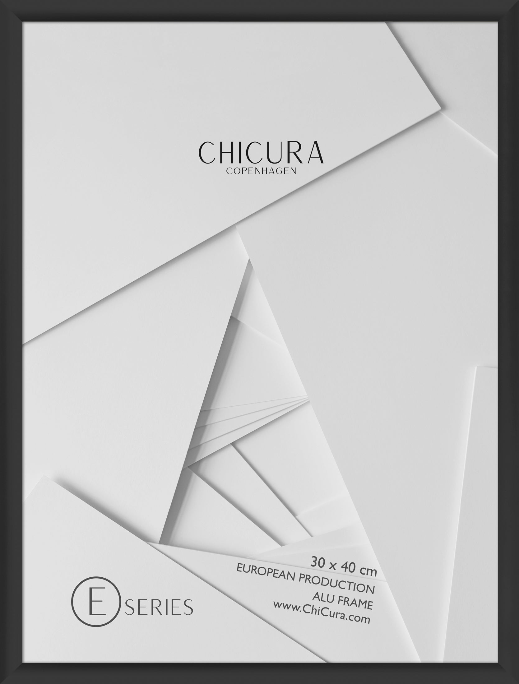 ChiCura Living, Art & Frames Alu Ramme E - 30x40cm - Sort - Akrylglas Frames / Alu Black