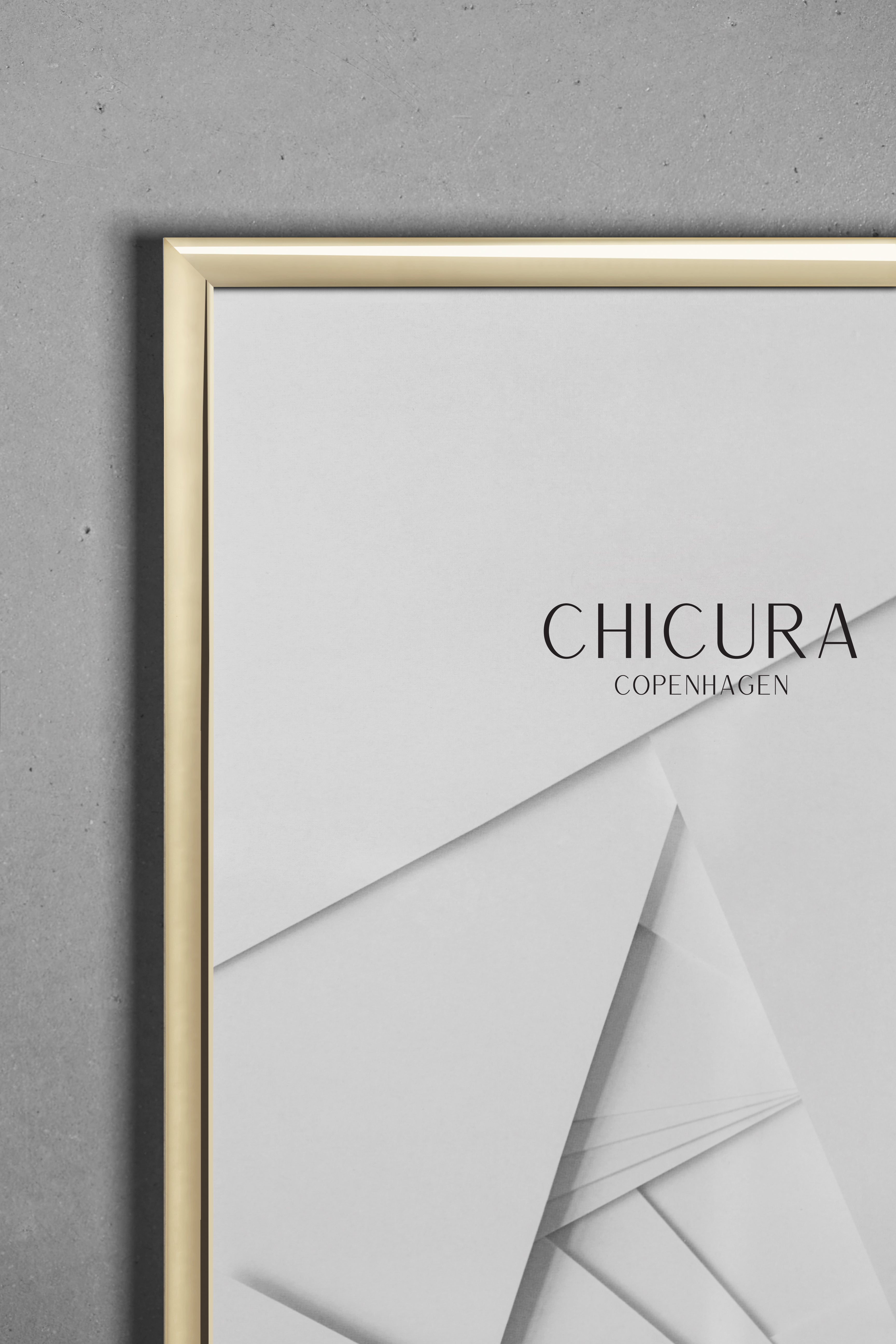 ChiCura Living, Art & Frames Alu Ramme E - 50x70cm - Guld - Glas Frames / Alu Golden