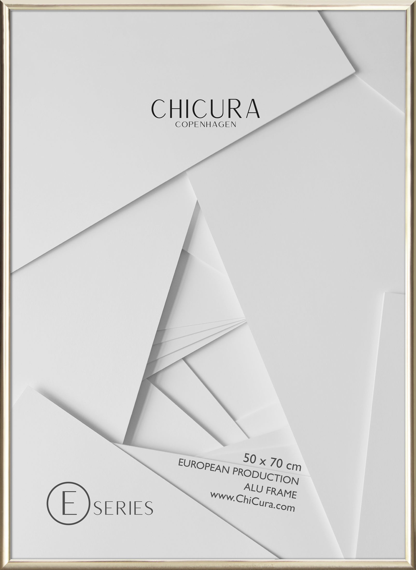 ChiCura Living, Art & Frames Alu Ramme E - 50x70cm - Guld - Glas Frames / Alu Golden