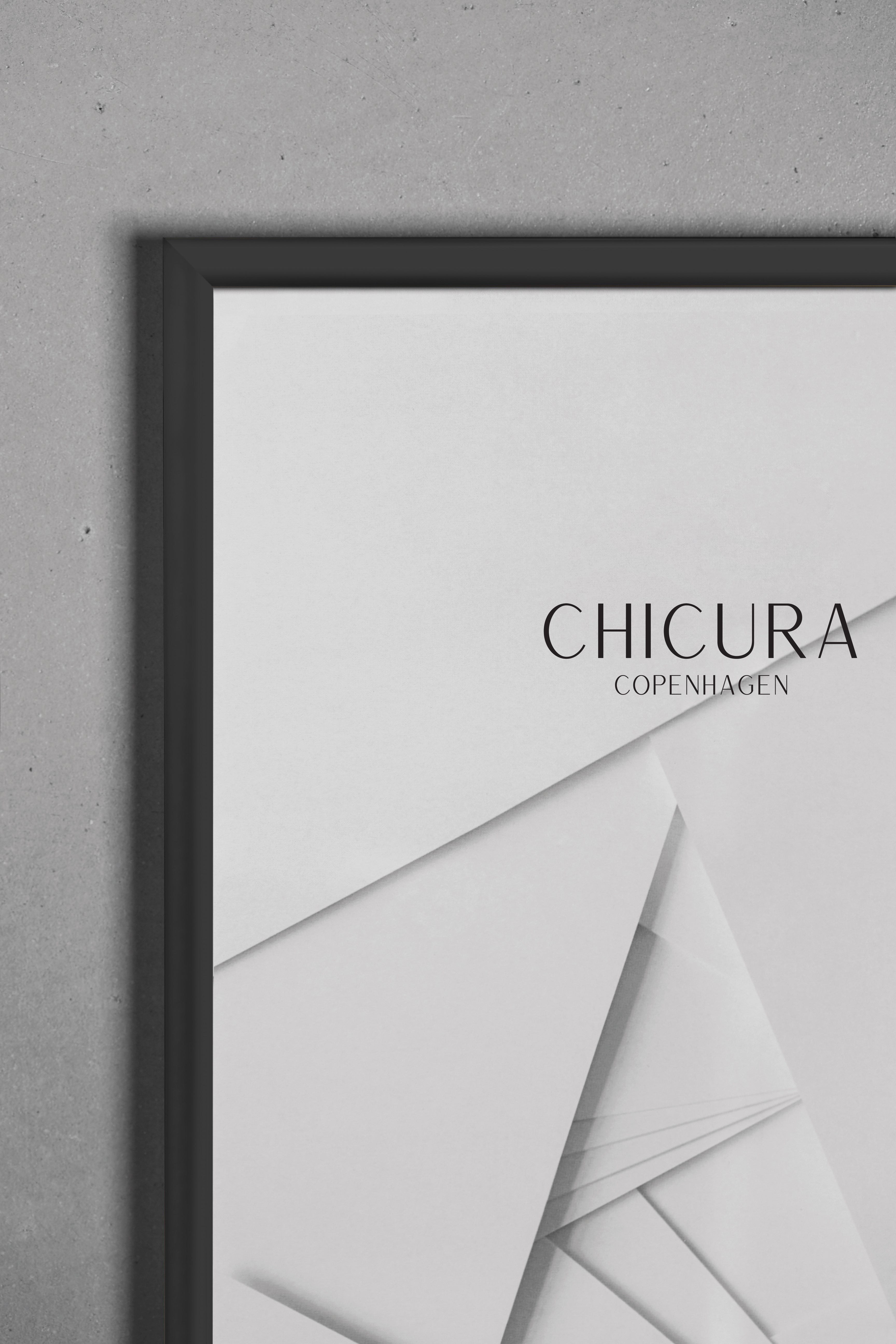 ChiCura Living, Art & Frames Alu Ramme E - 50x70cm - Sort - Glas Frames / Alu Black