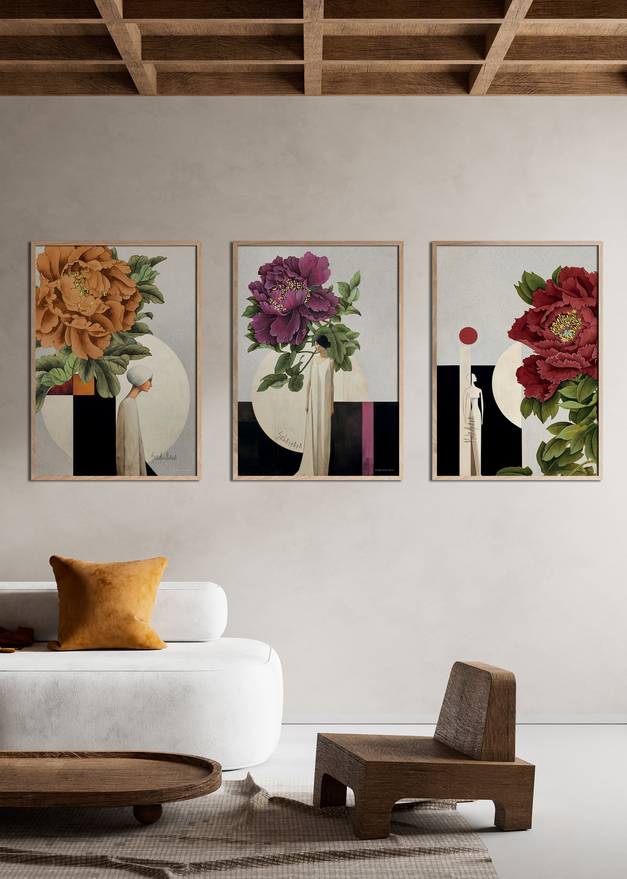 ChiCura Posters Blossom Red Posters / The Mindful Heart 1. English Poster Quotes