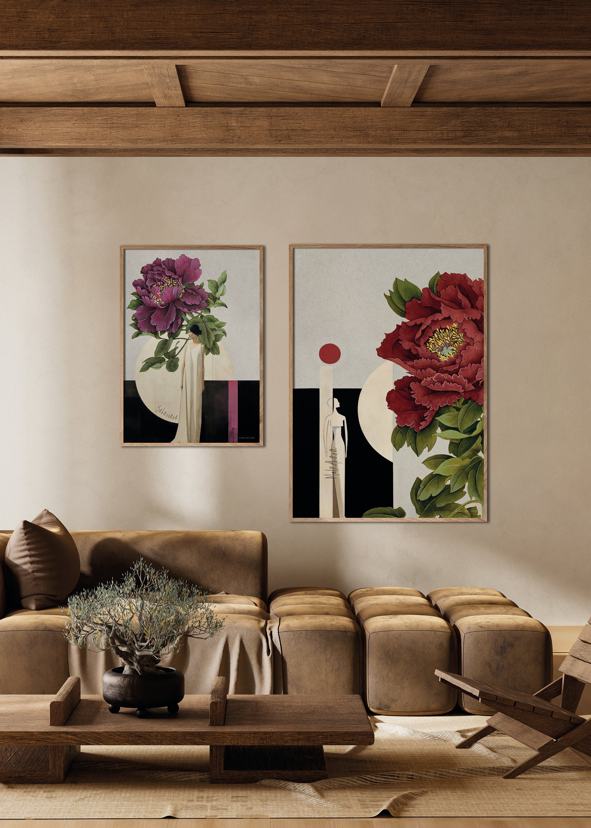 ChiCura Posters Blossom Red Posters / The Mindful Heart 1. English Poster Quotes