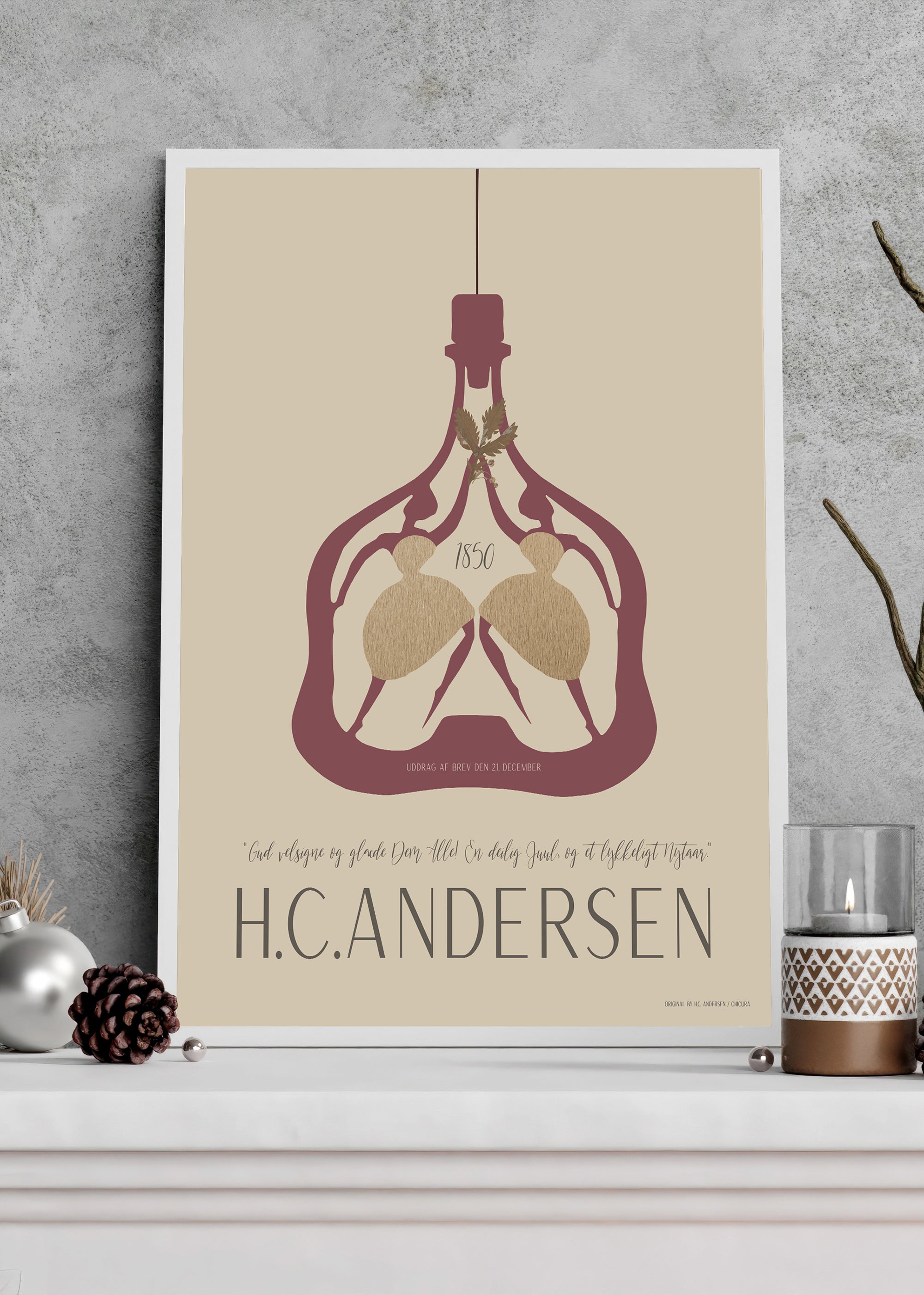 ChiCura Posters H.C. Andersen - En Dejlig Jul Posters / H.C. Andersen Christmas 2. Dansk Plakat Citater