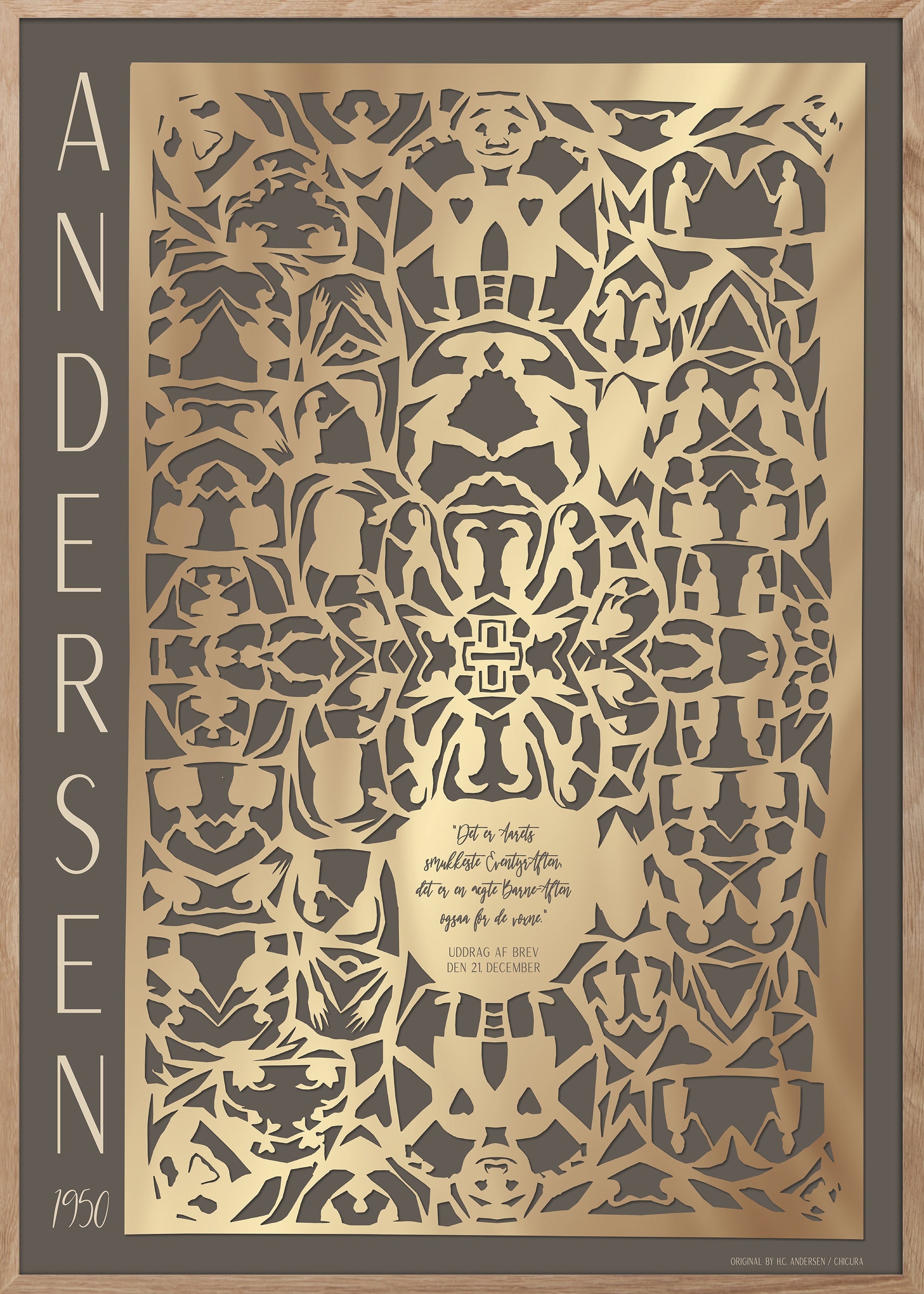 ChiCura Posters H.C. Andersen - Eventyr Aften Posters / H.C. Andersen Christmas 2. Dansk Plakat Citater