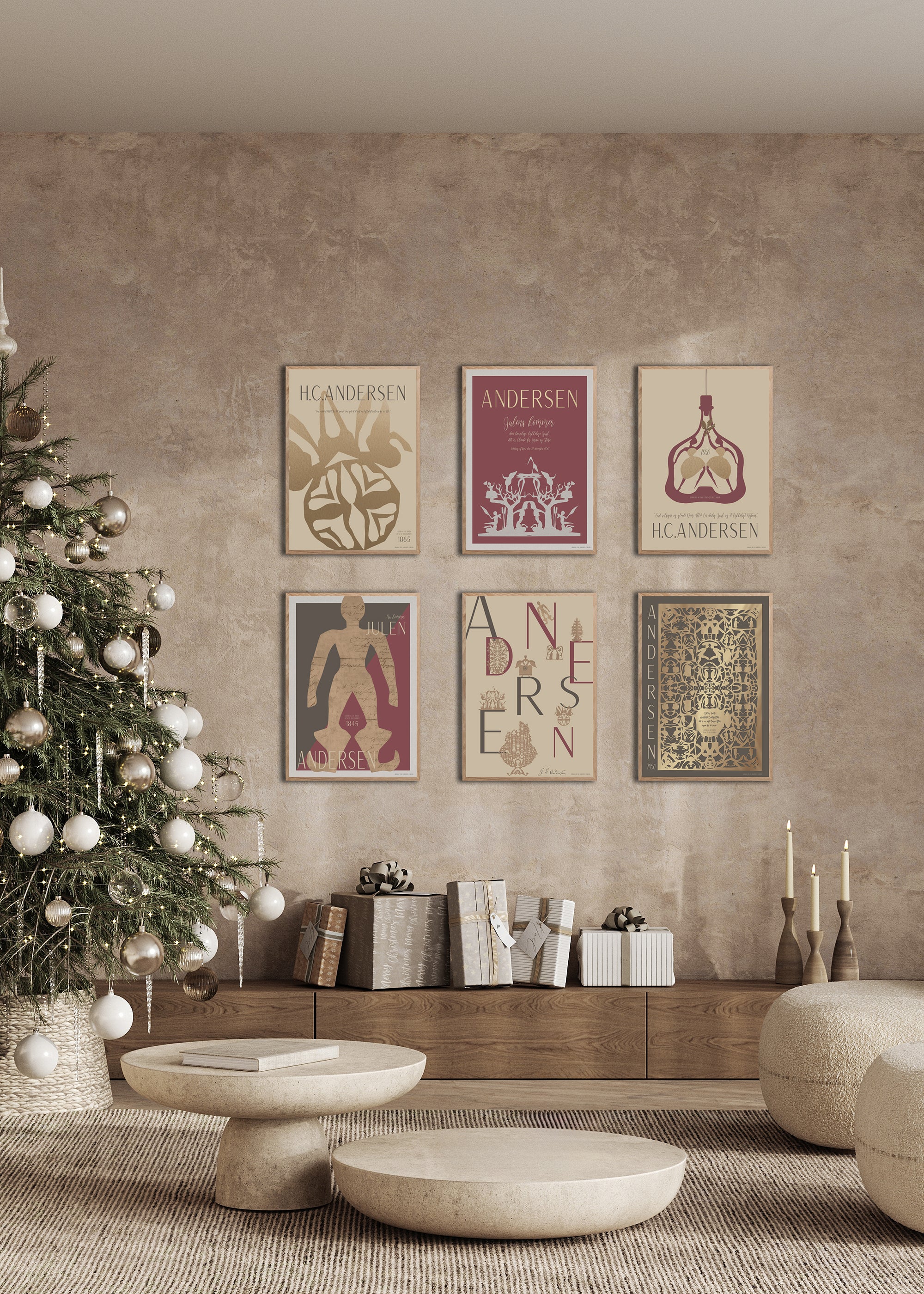 ChiCura Posters H.C. Andersen - Julens Kommen Posters / H.C. Andersen Christmas 2. Dansk Plakat Citater