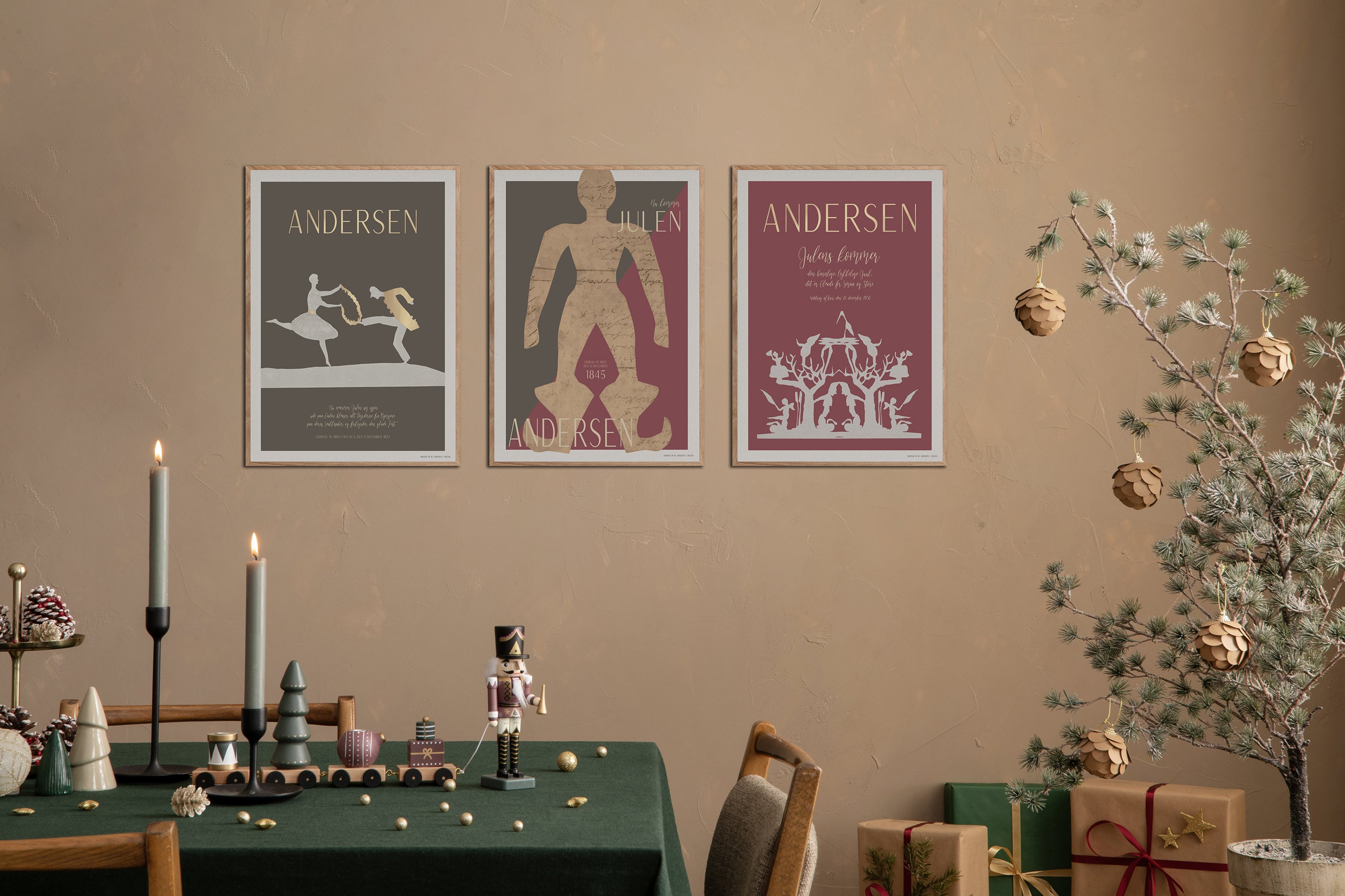 ChiCura Posters H.C. Andersen - Julens Kommen Posters / H.C. Andersen Christmas 2. Dansk Plakat Citater