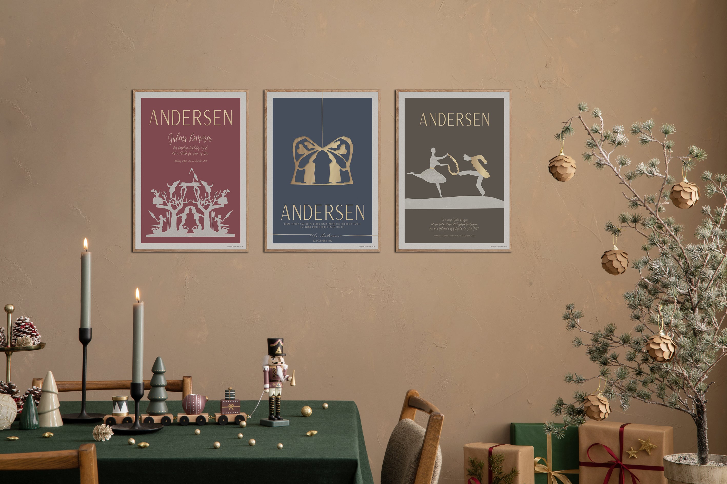 ChiCura Posters H.C. Andersen - Julens Kommen Posters / H.C. Andersen Christmas 2. Dansk Plakat Citater