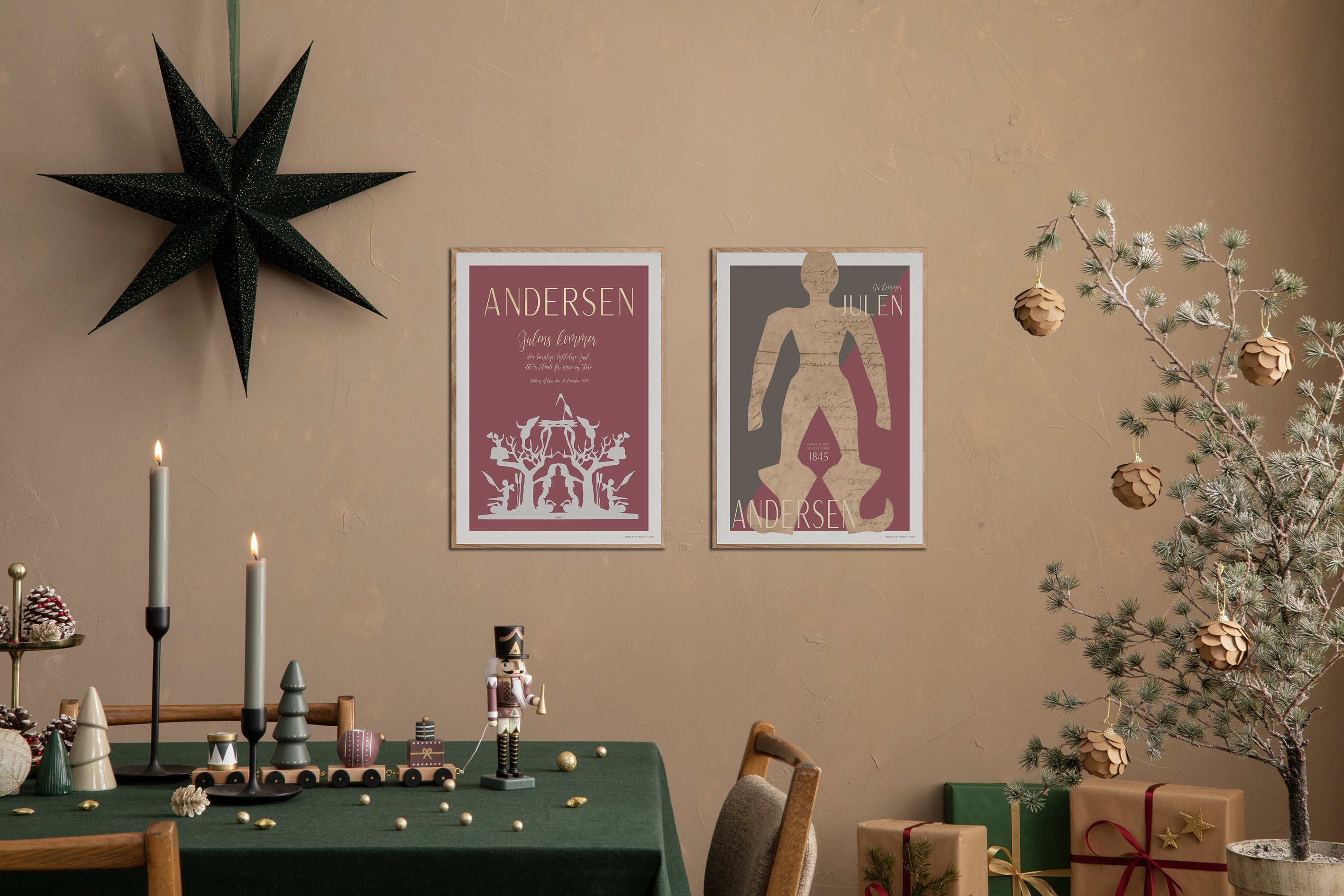 ChiCura Posters H.C. Andersen - Julens Kommen Posters / H.C. Andersen Christmas 2. Dansk Plakat Citater