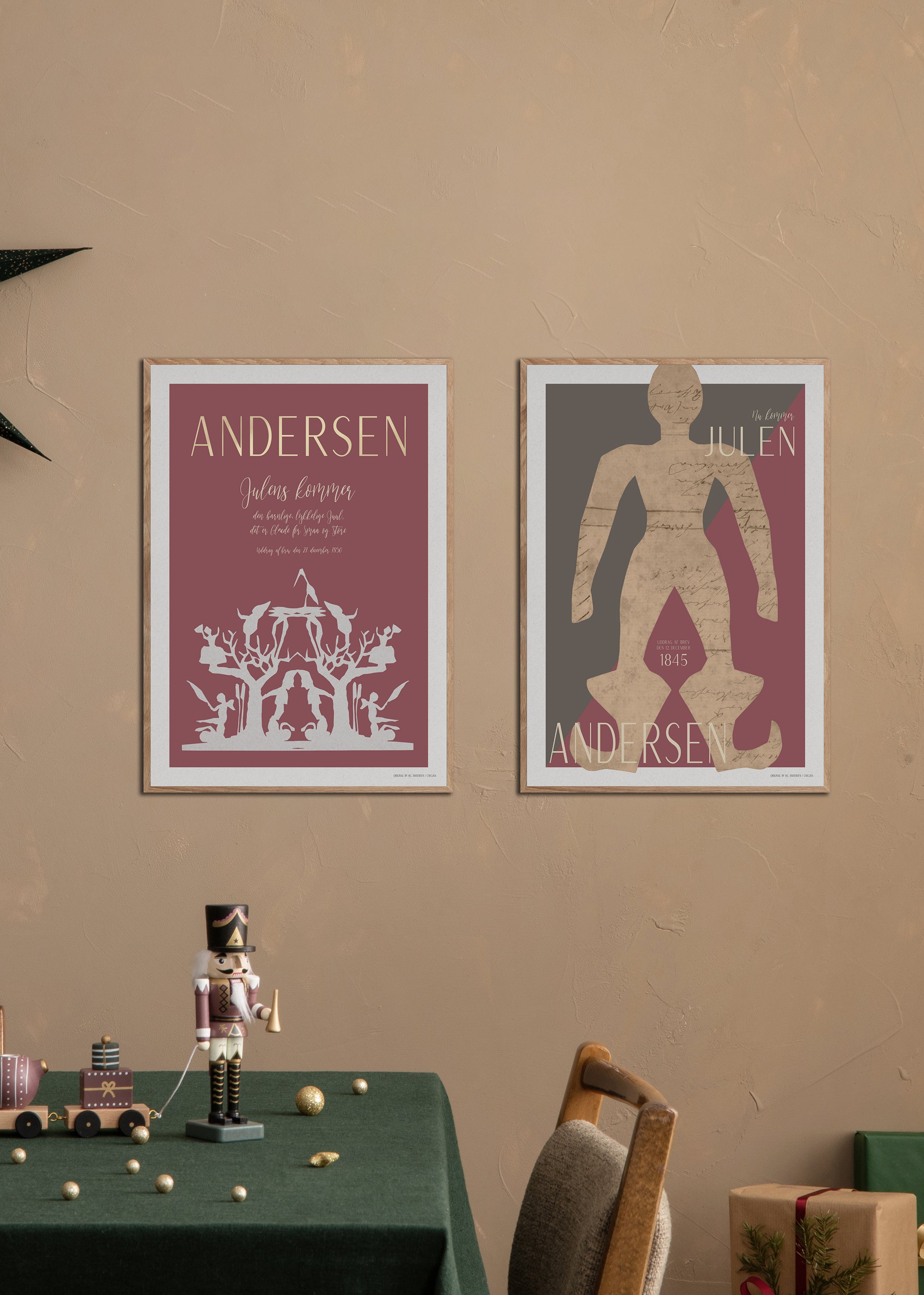 ChiCura Posters H.C. Andersen - Julens Kommen Posters / H.C. Andersen Christmas 2. Dansk Plakat Citater