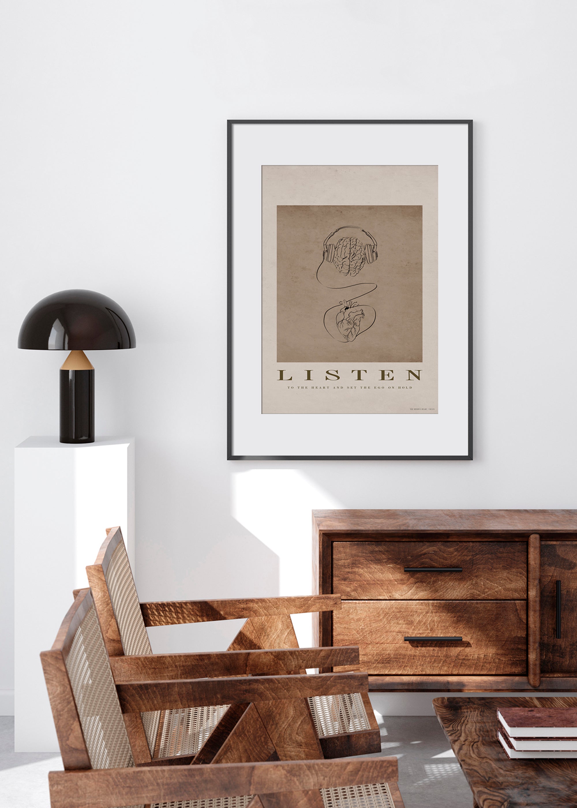 ChiCura Posters Listen Posters / The Mindful Heart 1. English Poster Quotes