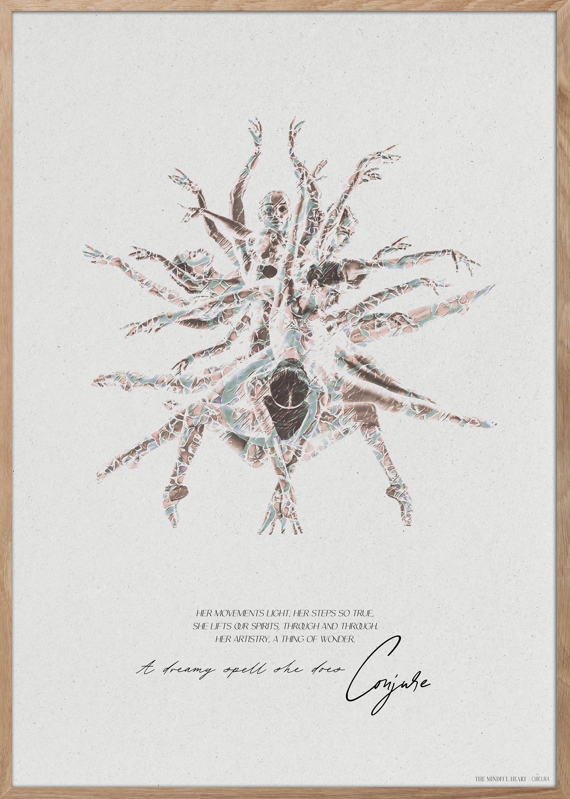ChiCura Posters Mindful Heart - Billedvæg Nr. 7 - Med Egetræsrammer Posters / The Mindful Heart Gallery Walls 1. English Poster Quotes