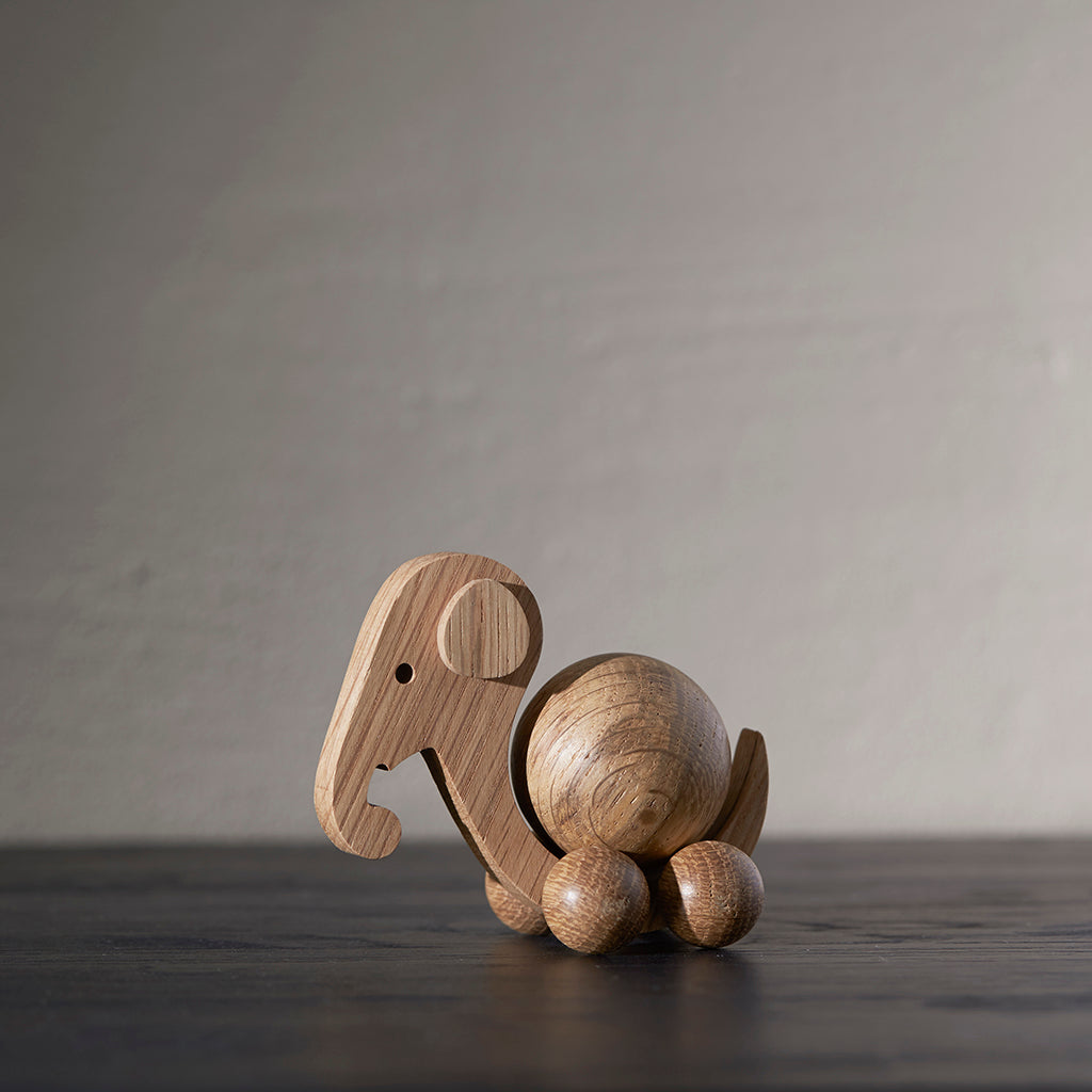 ChiCura Living, Art & Frames Spinning Elephant - Small Living / Wooden Figures Oak